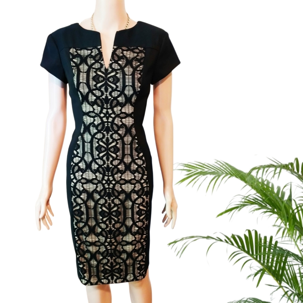 DRESSBARN Women's BLACK Sheath Dress NWT